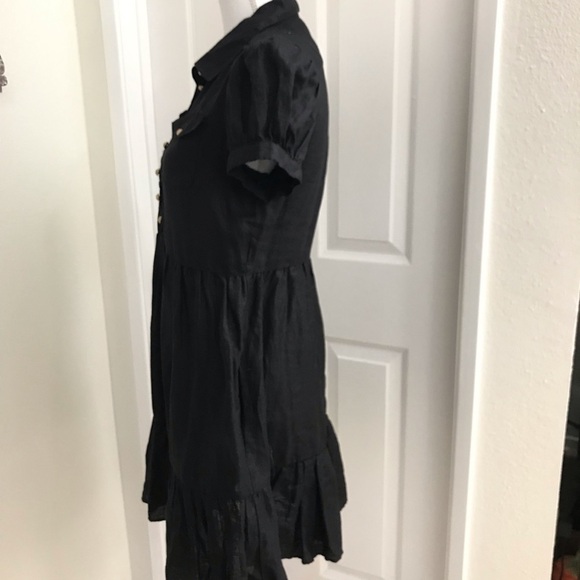 French Connection Linen Button Front Dress Sz 6 - Picture 4 of 7